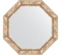 Зеркало EVOFORM в багетной раме - прованс с плетением 70 mm (58x58 cm) 7318