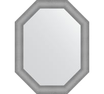 Зеркало EVOFORM в багетной раме - серебряная кольчуга 88 mm (76x96 cm) 7292