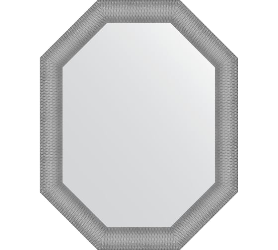 Зеркало EVOFORM в багетной раме - серебряная кольчуга 88 mm (76x96 cm) 7292