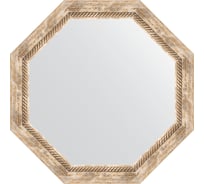 Зеркало EVOFORM в багетной раме - прованс с плетением 70 mm (68x68 cm) 7319