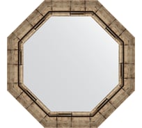 Зеркало EVOFORM в багетной раме - серебряный бамбук 73 mm (58x58 cm) 7322