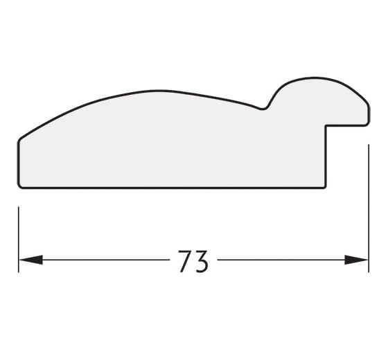 Зеркало EVOFORM в багетной раме - серебряный бамбук 73 mm (58x58 cm) 7322