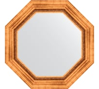 Зеркало EVOFORM в багетной раме - римское золото 88 mm (61x61 cm) 7340