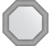 Зеркало EVOFORM в багетной раме - серебряная кольчуга 88 mm (61x61 cm) 7404