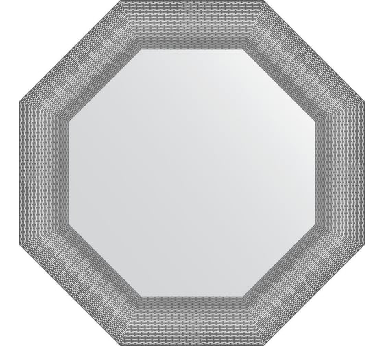 Зеркало EVOFORM в багетной раме - серебряная кольчуга 88 mm (61x61 cm) 7404