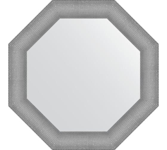 Зеркало EVOFORM в багетной раме - серебряная кольчуга 88 mm (71x71 cm) 7405 1