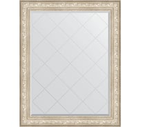 Зеркало EVOFORM с гравировкой в багетной раме - виньетка серебро 109 мм (100x125 см) BY 4383