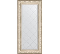 Зеркало EVOFORM с гравировкой в багетной раме - виньетка серебро 109 мм (60x130 см) BY 4082
