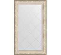 Зеркало EVOFORM с гравировкой в багетной раме - виньетка серебро 109 мм (80x135 см) BY 4254