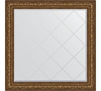 Зеркало EVOFORM с гравировкой в багетной раме - виньетка состаренная бронза 109 мм (110x110 см) BY 4470