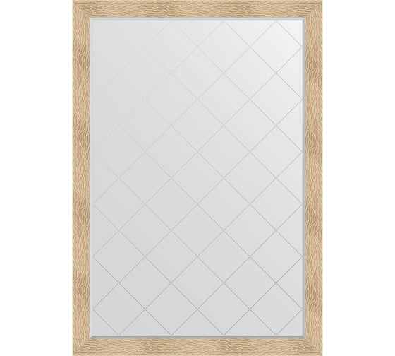 Зеркало EVOFORM с гравировкой в багетной раме - золотые дюны 90 мм (131x186 см) BY 4494