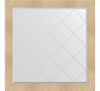 Зеркало EVOFORM с гравировкой в багетной раме - золотые дюны 90 мм (106x106 см) BY 4451