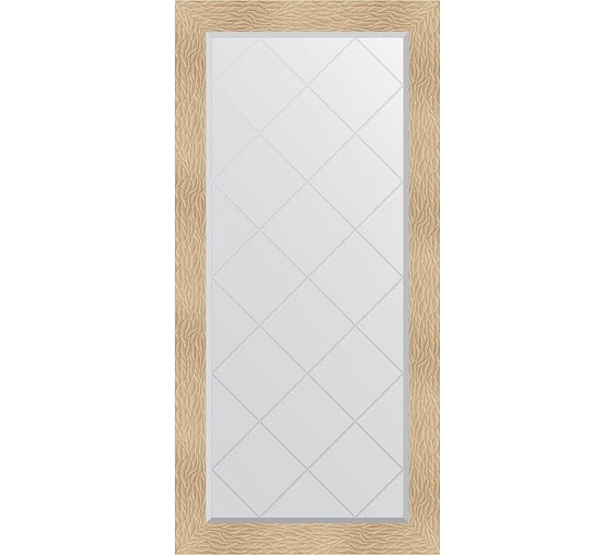 Зеркало EVOFORM с гравировкой в багетной раме - золотые дюны 90 мм (76x158 см) BY 4279 1