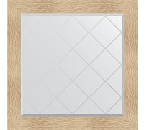 Зеркало EVOFORM с гравировкой в багетной раме - золотые дюны 90 мм (86x86 см) BY 4322