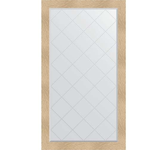 Зеркало EVOFORM с гравировкой в багетной раме - золотые дюны 90 мм (96x171 см) BY 4408