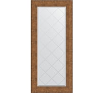 Зеркало EVOFORM с гравировкой в багетной раме - медная кольчуга 88 мм (57x127 см) BY 4554