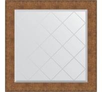 Зеркало EVOFORM с гравировкой в багетной раме - медная кольчуга 88 мм (87x87 см) BY 4560