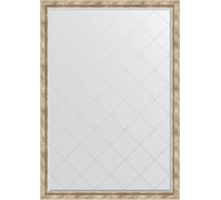 Зеркало EVOFORM с гравировкой в багетной раме - прованс с плетением 70 мм (128x183 см) BY 4478