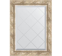 Зеркало EVOFORM с гравировкой в багетной раме - прованс с плетением 70 мм (53x71 см) BY 4005