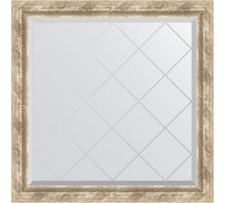 Зеркало EVOFORM с гравировкой в багетной раме - прованс с плетением 70 мм (83x83 см) BY 4306