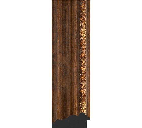 Зеркало EVOFORM с гравировкой в багетной раме - римская бронза 88 мм (131x186 см) BY 4492