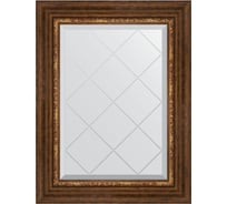 Зеркало EVOFORM с гравировкой в багетной раме - римская бронза 88 мм (56x74 см) BY 4019