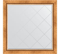 Зеркало EVOFORM с гравировкой в багетной раме - римское золото 88 мм (106x106 см) BY 4447