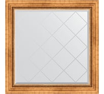 Зеркало EVOFORM с гравировкой в багетной раме - римское золото 88 мм (86x86 см) BY 4318