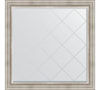 Зеркало EVOFORM с гравировкой в багетной раме - римское серебро 88 мм (106x106 см) BY 4448