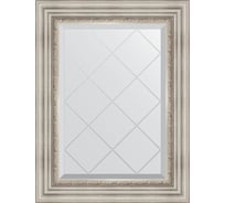 Зеркало EVOFORM с гравировкой в багетной раме - римское серебро 88 мм (56x74 см) BY 4018