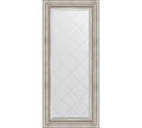 Зеркало EVOFORM с гравировкой в багетной раме - римское серебро 88 мм (56x126 см) BY 4061