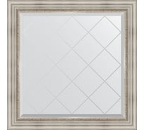 Зеркало EVOFORM с гравировкой в багетной раме - римское серебро 88 мм (86x86 см) BY 4319