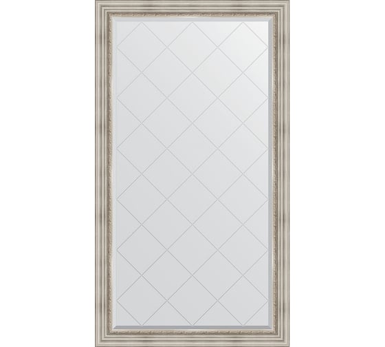 Зеркало EVOFORM с гравировкой в багетной раме - римское серебро 88 мм (96x171 см) BY 4405