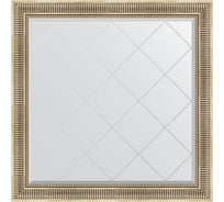 Зеркало EVOFORM с гравировкой в багетной раме - серебряный акведук 93 мм (107x107 см) BY 4454