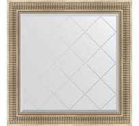 Зеркало EVOFORM с гравировкой в багетной раме - серебряный акведук 93 мм (87x87 см) BY 4325