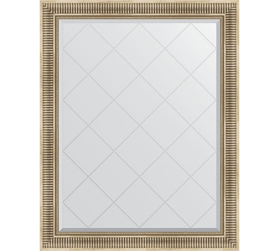 Зеркало EVOFORM с гравировкой в багетной раме - серебряный акведук 93 мм (97x122 см) BY 4368