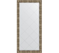 Зеркало EVOFORM с гравировкой в багетной раме - серебряный бамбук 73 мм (73x155 см) BY 4265