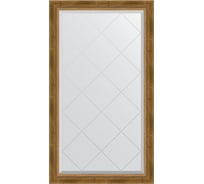 Зеркало EVOFORM с гравировкой в багетной раме - состаренная бронза с плетением 70 мм (73x128 см) BY 4219