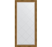 Зеркало EVOFORM с гравировкой в багетной раме - состаренная бронза с плетением 70 мм (73x155 см) BY 4262