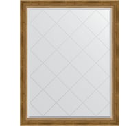 Зеркало EVOFORM с гравировкой в багетной раме - состаренная бронза с плетением 70 мм (93x118 см) BY 4348
