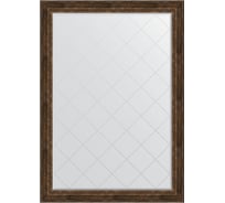 Зеркало EVOFORM с гравировкой в багетной раме - состаренное дерево с орнаментом 120 мм (137x192 см) BY 4516