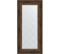 Зеркало EVOFORM с гравировкой в багетной раме - состаренное дерево с орнаментом 120 мм (62x132 см) BY 4086