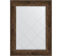 Зеркало EVOFORM с гравировкой в багетной раме - состаренное дерево с орнаментом 120 мм (82x110 см) BY 4215