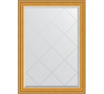 Зеркало EVOFORM с гравировкой в багетной раме - состаренное золото 67 мм (72x100 см) BY 4173