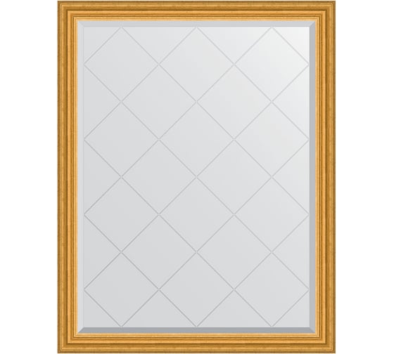 Зеркало EVOFORM с гравировкой в багетной раме - состаренное золото 67 мм (92x117 см) BY 4345 1