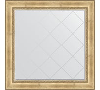 Зеркало EVOFORM с гравировкой в багетной раме - состаренное серебро с орнаментом 120 мм (112x112 см) BY 4471