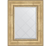 Зеркало EVOFORM с гравировкой в багетной раме - состаренное серебро с орнаментом 120 мм (62x80 см) BY 4041