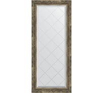Зеркало EVOFORM с гравировкой в багетной раме - старое дерево с плетением 70 мм (53x123 см) BY 4049