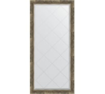 Зеркало EVOFORM с гравировкой в багетной раме - старое дерево с плетением 70 мм (73x155 см) BY 4264