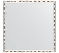 Зеркало EVOFORM в багетной раме - витое серебро 28 mm (58x58 cm) 0605